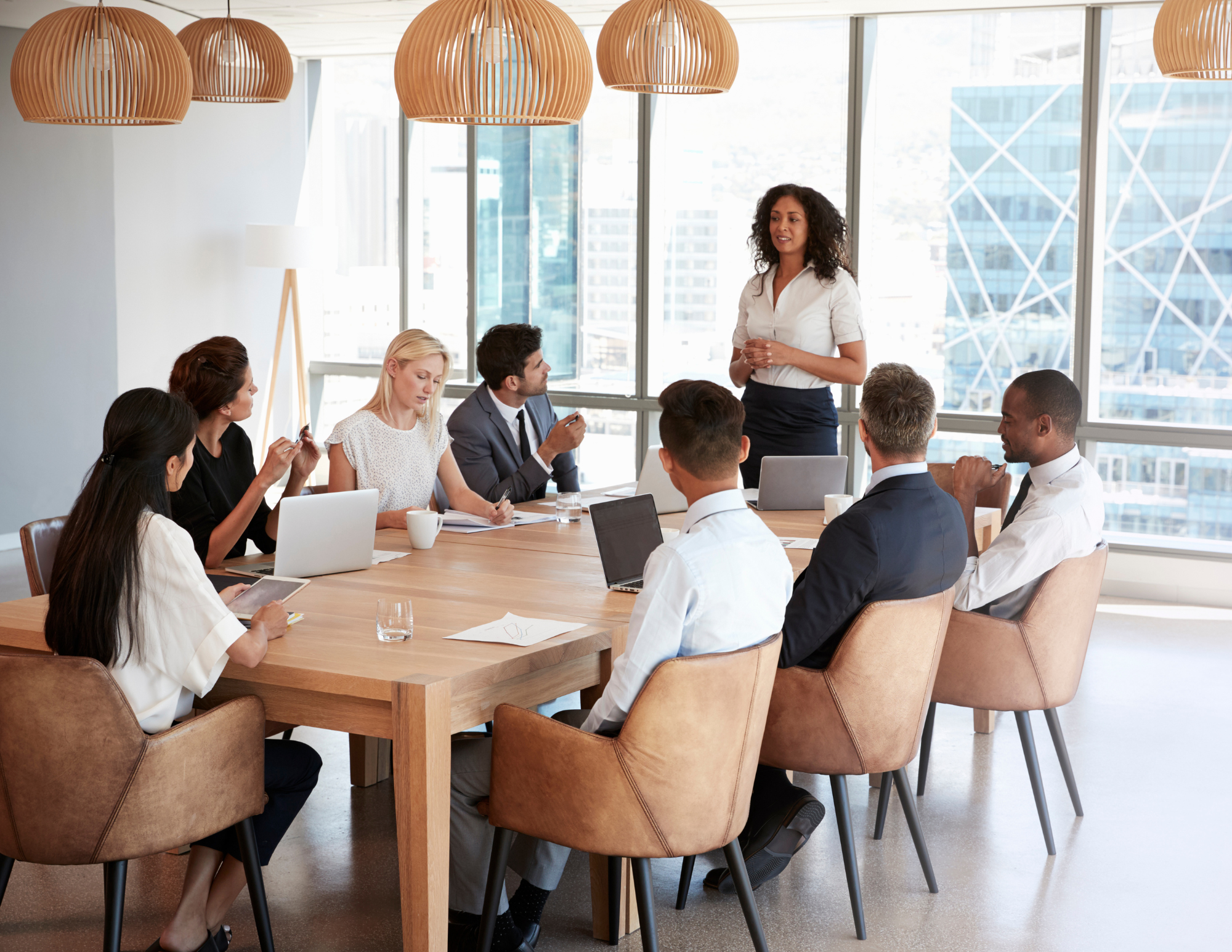 Team in a conference room